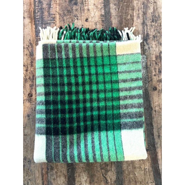 Vintage Wool Plaid Blanket For Sale - Image 11 of 12