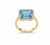 Natural Blue Topaz 5.70cts & Diamond 0.20cts Ring in 18k Gold For Sale In New York - Image 6 of 8