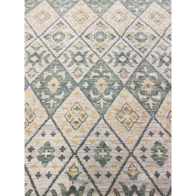 Green Handwoven Transitional Area Rug 9’2″ X 12’1″ For Sale - Image 8 of 13