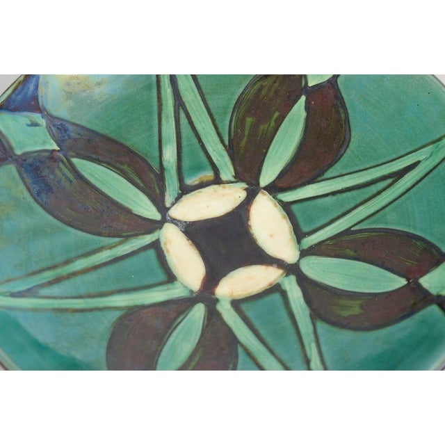 Vintage Faience Bowl with Geometric Decoration from Kähler, 1930s For Sale - Image 3 of 5