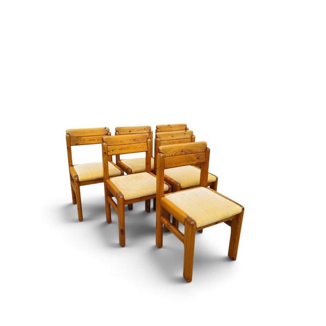 French Pine Dining Chairs, 1970s, Set of 6 For Sale - Image 4 of 8