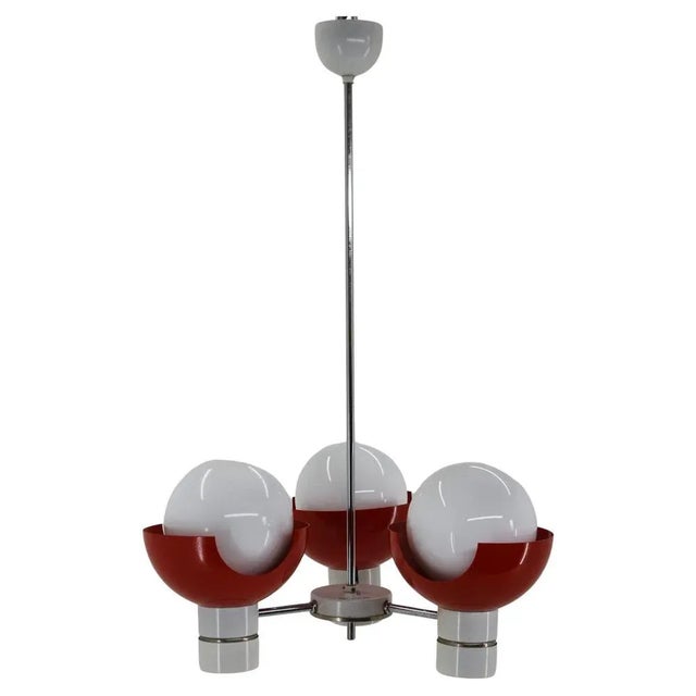 Space Age Chandelier attributed to Napako, Czechoslovakia, 1970s For Sale - Image 13 of 13
