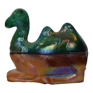 Vintage Westmoreland Humphrey the Camel Covered Candy Dish For Sale