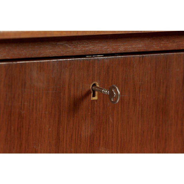 Mid Century Swedish Teak Rolltop Secretary Desk by Egon Ostergaard For Sale - Image 10 of 13