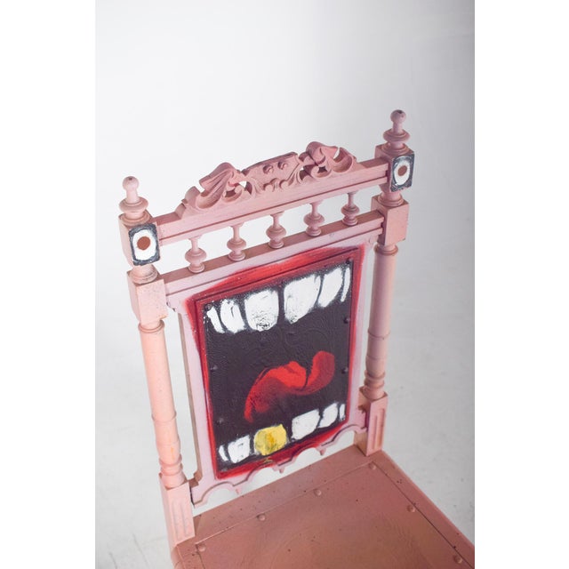 1950s Portuguese Painted Teeth Chair by Francisco Camilo, 1950s For Sale - Image 5 of 9