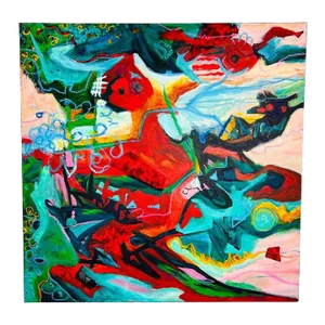 "Last Dance" Mixed Media Art on Canvas by Esther Ritz