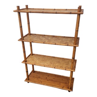 Mid-Century Bamboo Shelves - 4 Shelves For Sale