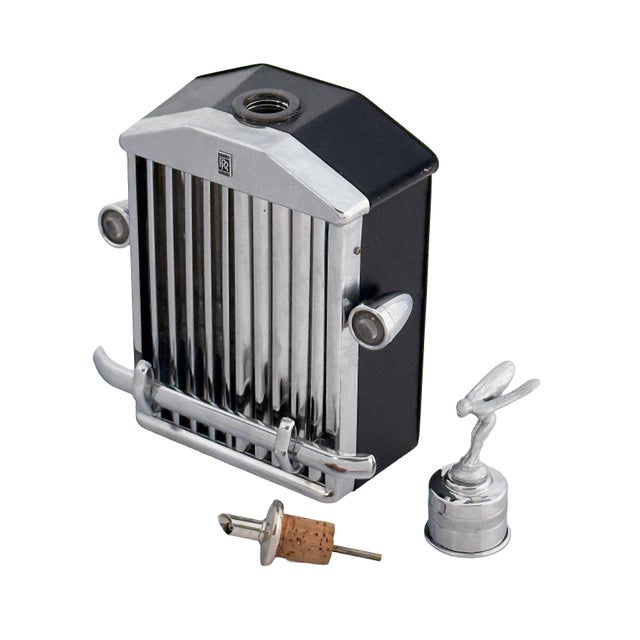 Mid 20th Century Rolls Royce Radiator - Vintage Novelty Drinks Flask Decanter Music Box For Sale - Image 10 of 15