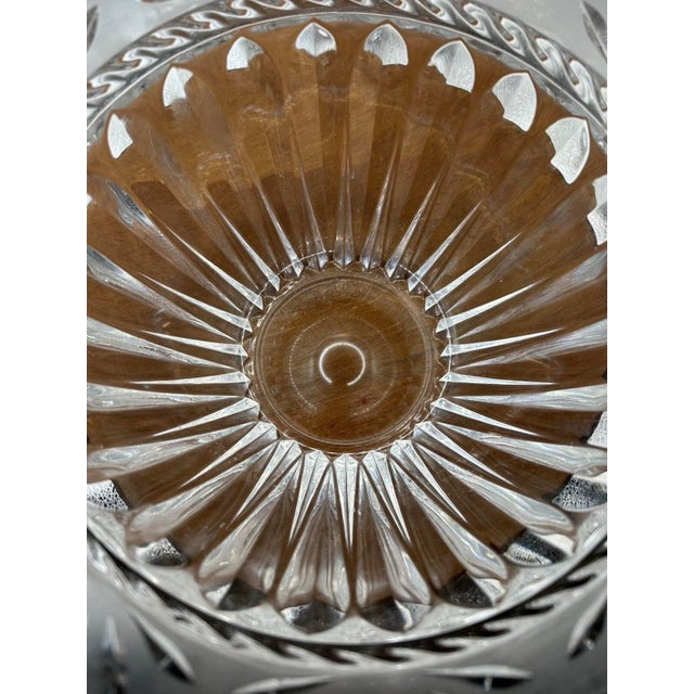 Vintage French Cristal D’Arques Cut Lead Crystal Footed Centerpiece Bowl - "Carthage" Pattern For Sale In West Palm - Image 6 of 10