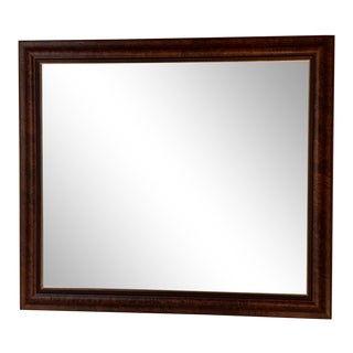 Burled Wood Wall Mirror For Sale