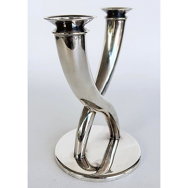 Christofle 1950s Gio Ponti "Cornucopia" Candelabra for Christophle France, Signed For Sale - Image 4 of 9