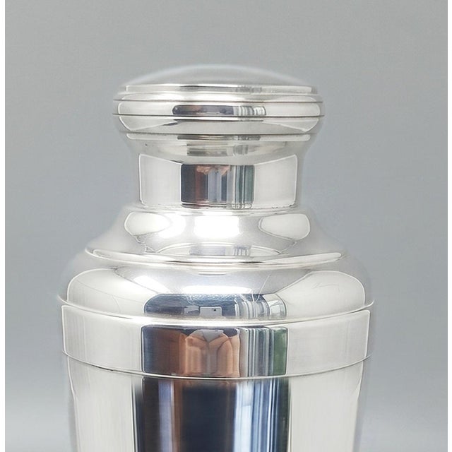 Vintage French Art Deco Silver Plated Cocktail Shaker, 1930s For Sale - Image 4 of 8
