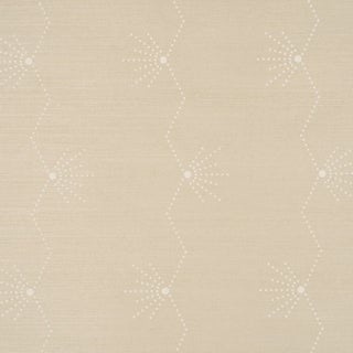 Schumacher Royère Stripe Sisal Wallpaper In Sand For Sale