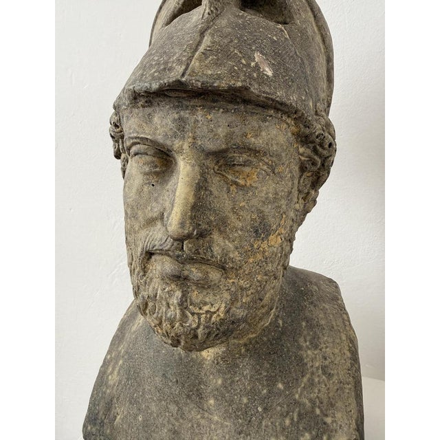 Early 20th Century Stone-Dusted Half-Bust Sculpture of Pericles, Italy For Sale - Image 6 of 18