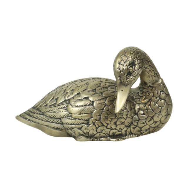 Silver-Plated Brass Duck Sculpture in the style of Mauro Manetti, 1970s For Sale - Image 11 of 11