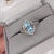 Metal 1.8ct Aquamarine Ring with Earth Mined Diamonds in Solid 14k Gold Oval 9x7mm For Sale - Image 7 of 8