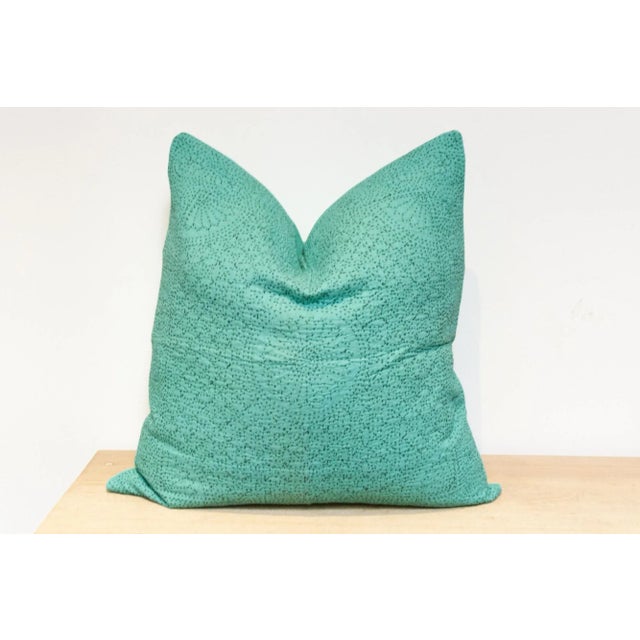 Jade Hand-Stitched Pillow Cover For Sale In Los Angeles - Image 6 of 7
