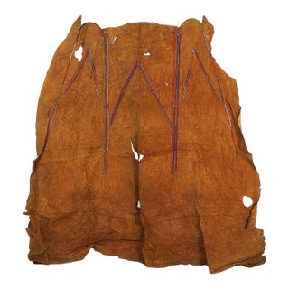 Early 20th Century Maasai Beaded Leather Cape Olekesana Kenya For Sale