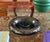 Mid-century space age blue iridescent ceramic ashtray Italy 1970s H: 5 cm - 21 × 21 cm Conditions: excellent, no defects