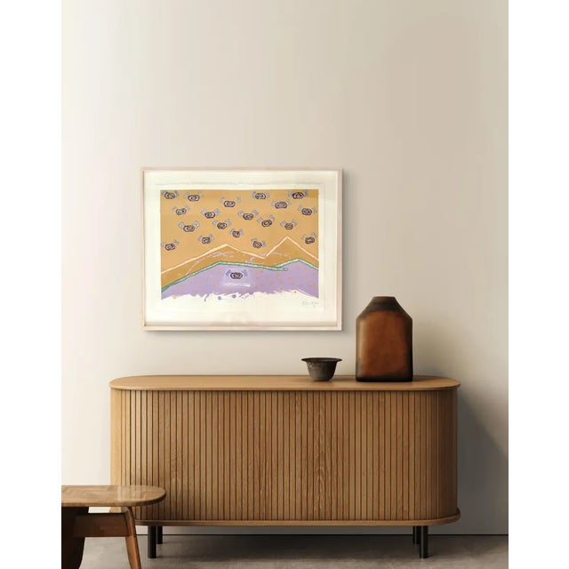 Barbara Beck Framed 2000 Abstract Watercolor Painting on Paper - Signed/Dated/Original Wood Frame For Sale In New York - Image 6 of 6