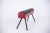 Italian Red Leather and Iron Gymnastic Horse For Sale - Image 11 of 15