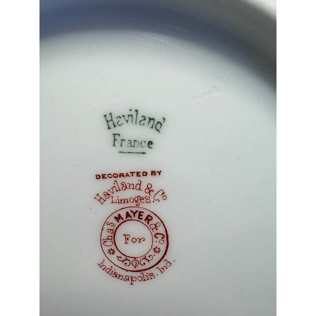 White Antique Haviland Limoges French Porcelain Serving Set for Chas. Mayer & Co., Gilt Whiteware, C. 1900 For Sale - Image 8 of 10