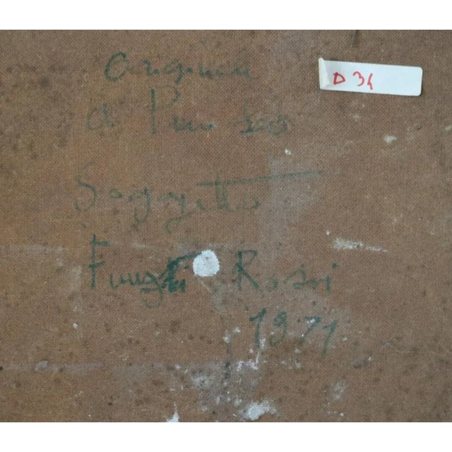 Modern Piero Leo, Red Mushrooms, 1970s, Oil Painting, Framed For Sale - Image 3 of 13