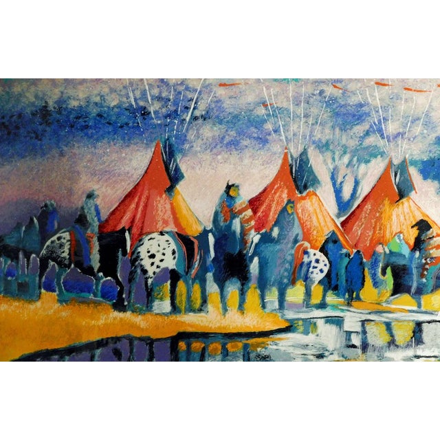 Earl Biss "Red Lodge" Serigraph on Paper Framed Hand Signed Make an Offer #272 For Sale - Image 4 of 10