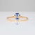 Metal Natural Ceylon Sapphire Solitaire Ring: Solid 14k Gold, 5mm Round Fine Jewelry, Size 6.75 For Sale - Image 7 of 8
