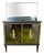 Decorated Glass Vanity with Mirror and Gilt Inserts For Sale