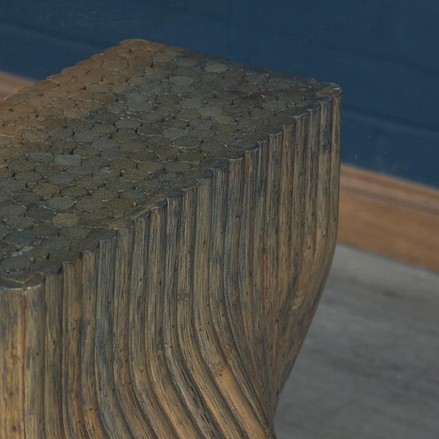 Brown 20th Century American Dining Table & Chairs by McGuire, 1970s, Set of 5 For Sale - Image 8 of 18