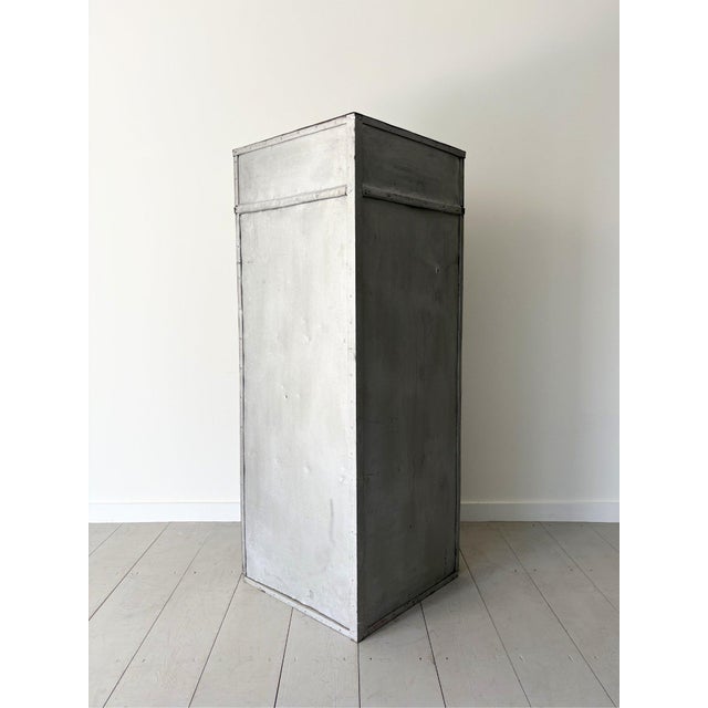 Vintage Industrial Steel Corner Cabinet, 1940s For Sale - Image 9 of 11