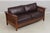 Stickley Stickley Mission Oak Burgundy Leather Sofa For Sale - Image 4 of 18