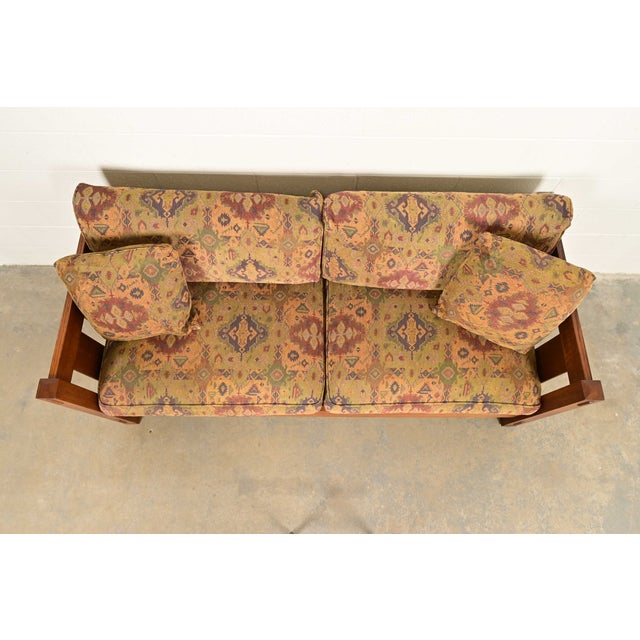 Brown Stickley Mission Oak Arts & Crafts Settle Sofa For Sale - Image 8 of 12