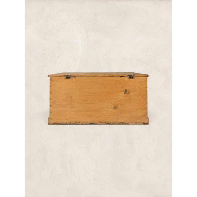Wood English Victorian Pine Blanket Chest, Circa 1890 For Sale - Image 7 of 7