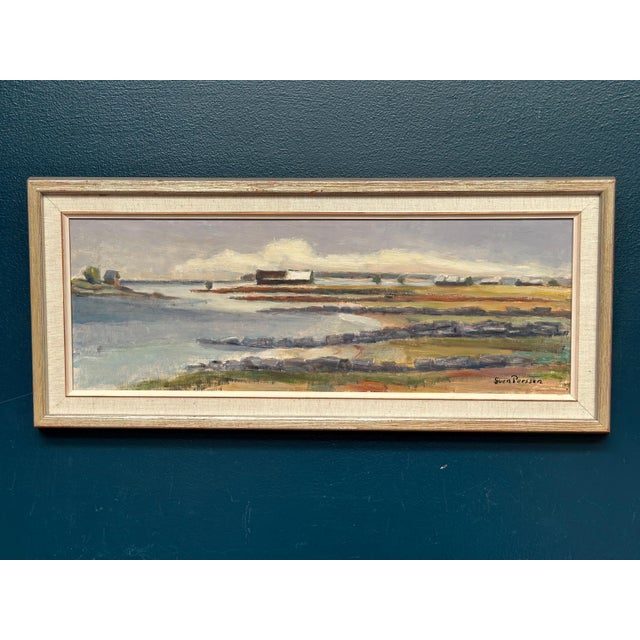 Sven Persson, Hut on the Coast, 1960s, Oil on Canvas, Framed For Sale - Image 13 of 14