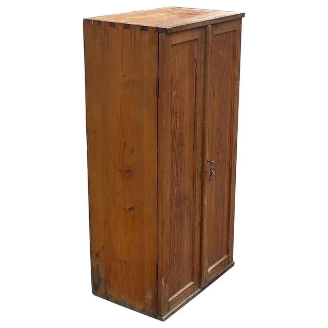 Brown Danish Traditional Pine Cupboard, 1930s For Sale - Image 8 of 8