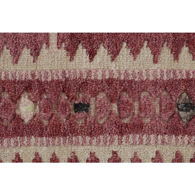 Rug & Kilim’s Scandinavian Style Rug with Pink Geometric Patterns - 5x8 For Sale In New York - Image 6 of 7