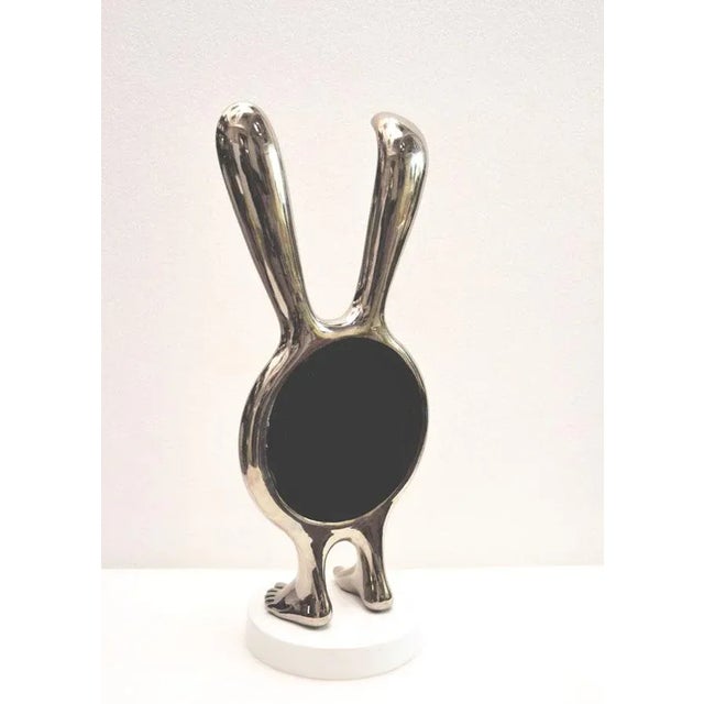 2000 - 2009 Sculptural Ceramic Bunny Mirror by Matteo Cibic for Superego, 2007 For Sale - Image 5 of 9