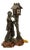 Antique Japanese Meiji Period Cast Bronze Geisha Statue Figure Lamp Signed 1890 For Sale