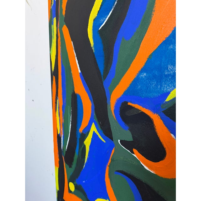 Orange Cross Currents, Contemporary Abstract Painting by Matt Higgins For Sale - Image 8 of 10