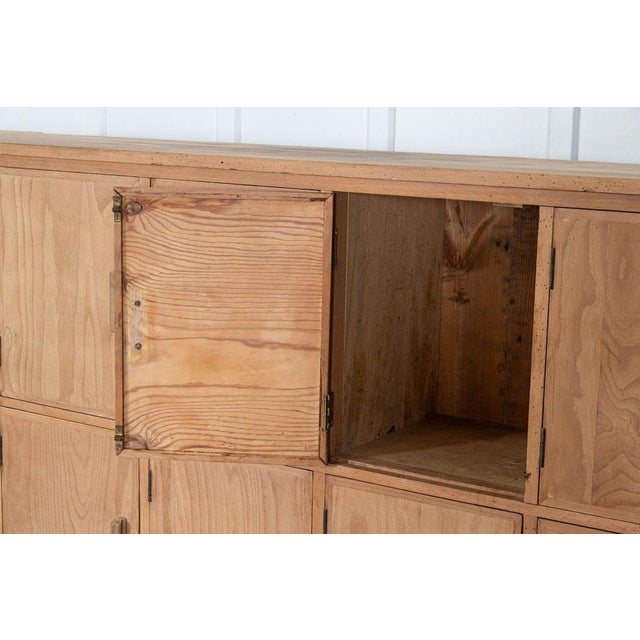 Large English Oak & Pine Locker Cabinet, 1930 For Sale - Image 9 of 12