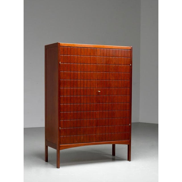 Carl-Axel Acking Cabinet Produced by Nordiska Kompaniet, Sweden, 1950's Rare mid-century Scandinavian cabinet with graphic...