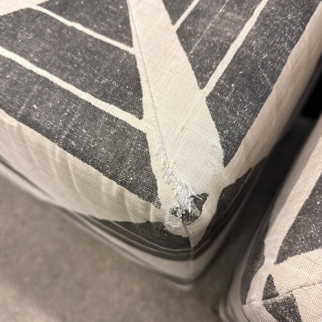 Custom Design Zak + Fox Fabric Cube Ottomans, Pair For Sale - Image 12 of 12