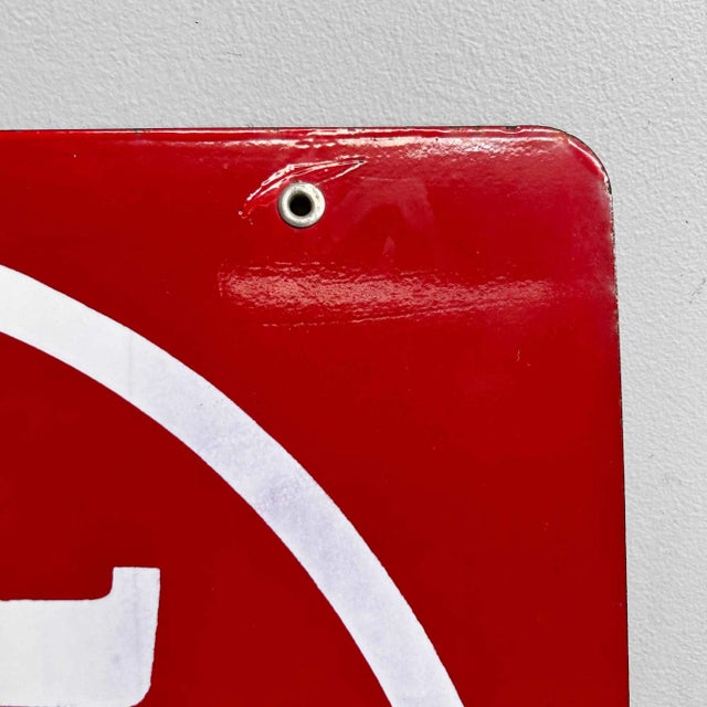 Metal Shōwa Era 45 Whisky Sign in Enamel, Japan, 1980s For Sale - Image 7 of 9