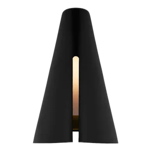 Kelly Wearstler By Visual Comfort Studio Cambre 1-Light integrated LED Small Sconce in Midnight Black and Burnished Brass