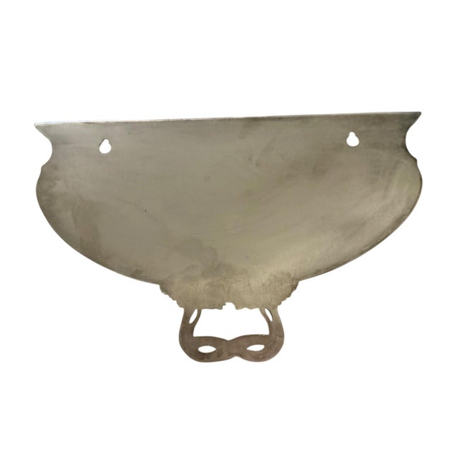 Victorian 1960s Silver Plated Mead Dome as Wall Pockets or Planters - A Pair For Sale - Image 3 of 6
