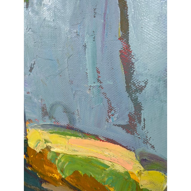 Wood Contemporary Impressionist Floral Oil Painting on Canvas, 36" X 36" For Sale - Image 7 of 10