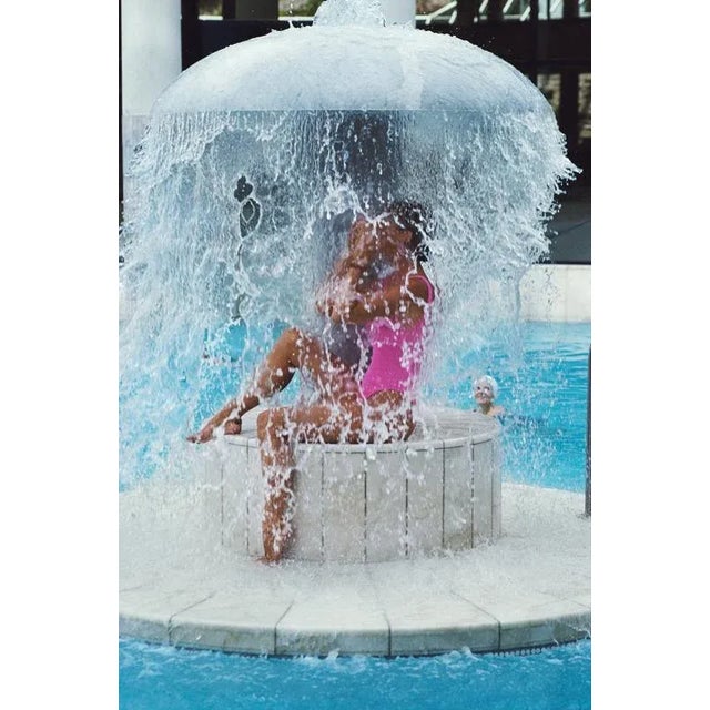 Caracalla Therme 1990 A woman experiences the Caracalla Therme spa in Baden-Baden, September 1990. (Photo by Slim Aarons)...