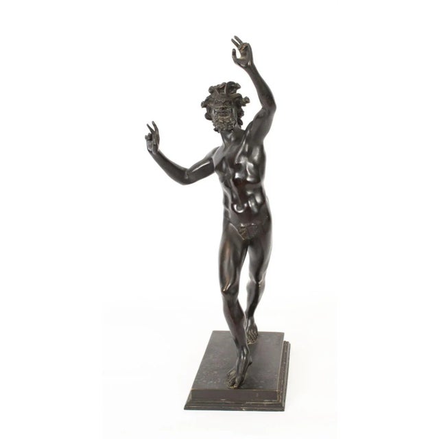 Metal Large Bronze of Pan Dancing Musee De Naple, 1870s For Sale - Image 7 of 18